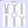 Zipper frontal establece cremalleras cerradas para coser